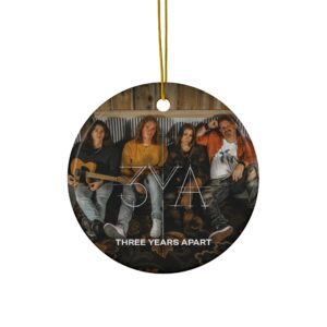 Ceramic Ornament — Three Years Apart Band Photo Holiday Ornament